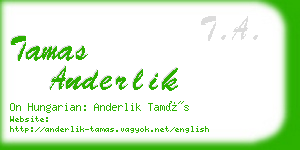 tamas anderlik business card